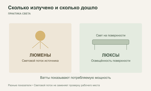 Люмены и люксы