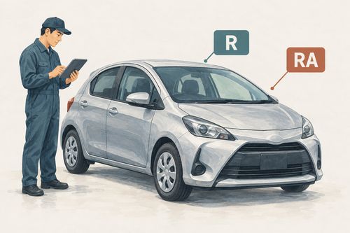 Проверка автомобиля с оценкой R или RA