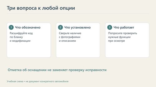 Три проверки оборудования автомобиля