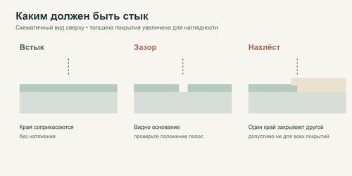 Соединение полотен обоев встык