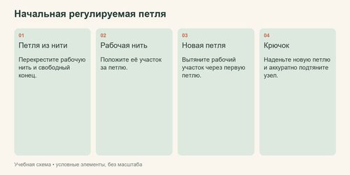Четыре действия для получения регулируемой начальной петли
