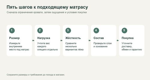 Пять шагов от измерения кровати до проверки условий покупки