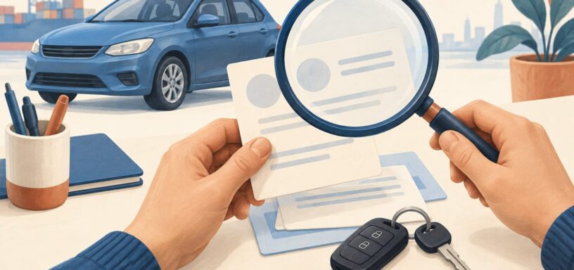 Проверка документов на автомобиль с помощью лупы