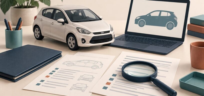 Документы и схема автомобиля для проверки перед покупкой