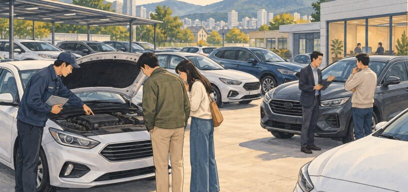 Концептуальная иллюстрация автомобильной площадки