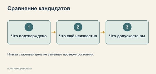 Схема выбора между кандидатами