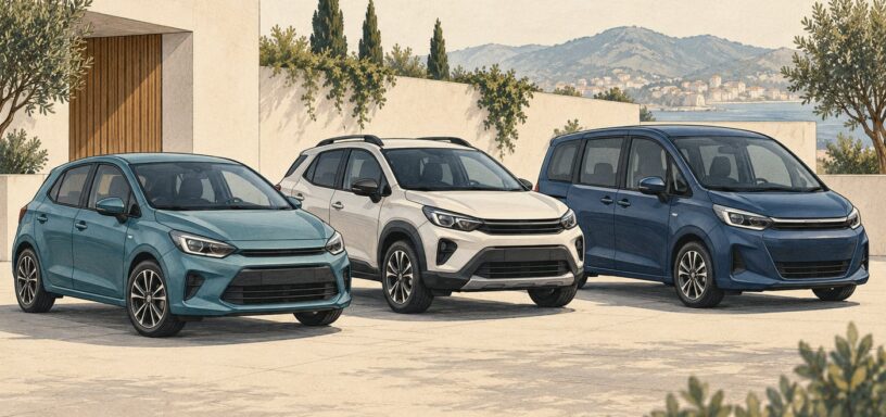 Условные японские автомобили разных типов кузова