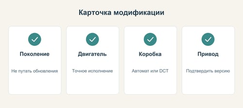 Схема идентификации двигателя коробки и привода по заводским данным