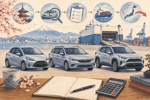 Разные типы автомобилей рядом с расчётными принадлежностями